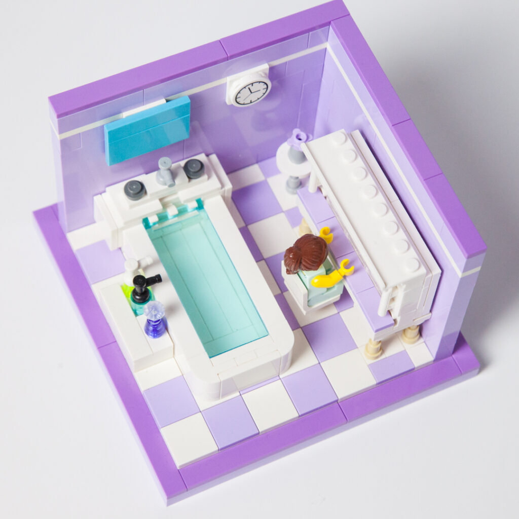 Lavender spa Lego photo by Door County Bricks