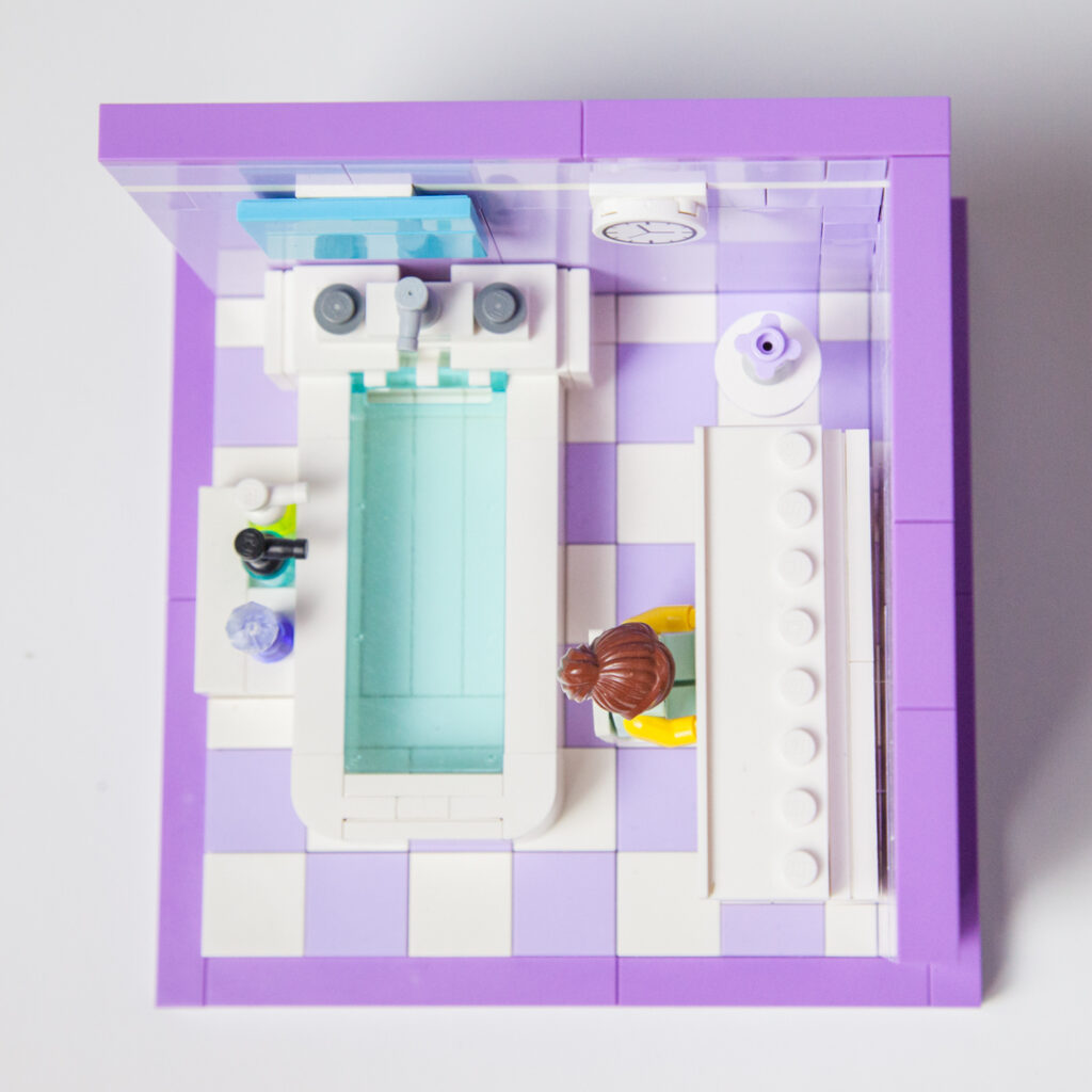 Lavender spa Lego photo by Door County Bricks