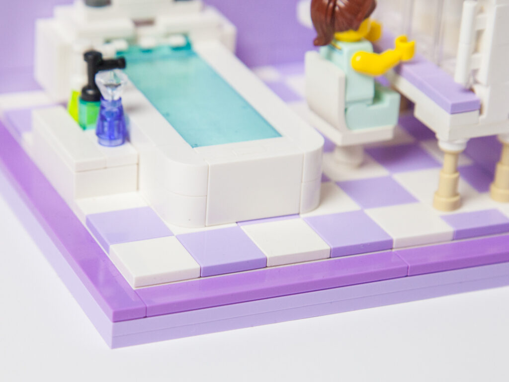 Lavender spa Lego photo by Door County Bricks