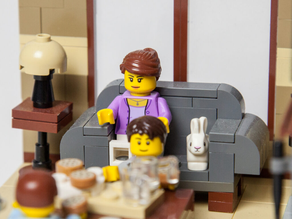 Lego fireplace scene by Door County Bricks