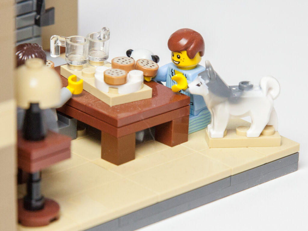 Lego cookies and milk by Door County Bricks