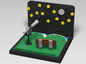 Stargazing Lego design render by Door County Bricks