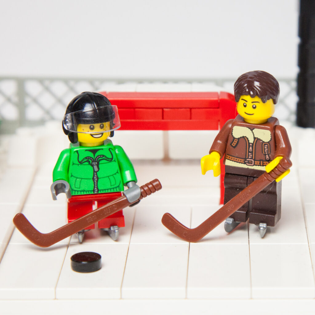 Outdoor ice rink Lego photo by Door County Bricks