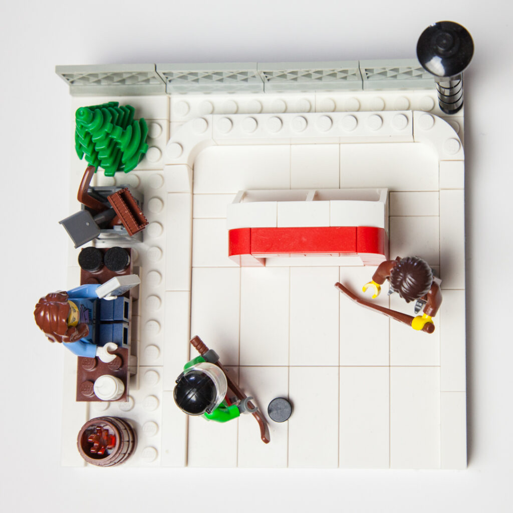 Outdoor ice rink Lego photo by Door County Bricks