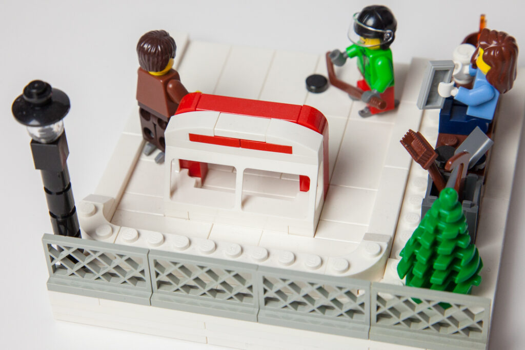 Outdoor ice rink Lego photo by Door County Bricks