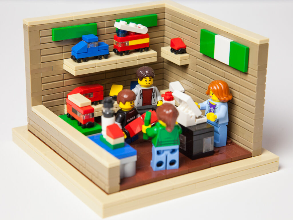 Gift shop custom Lego project by Door County Bricks