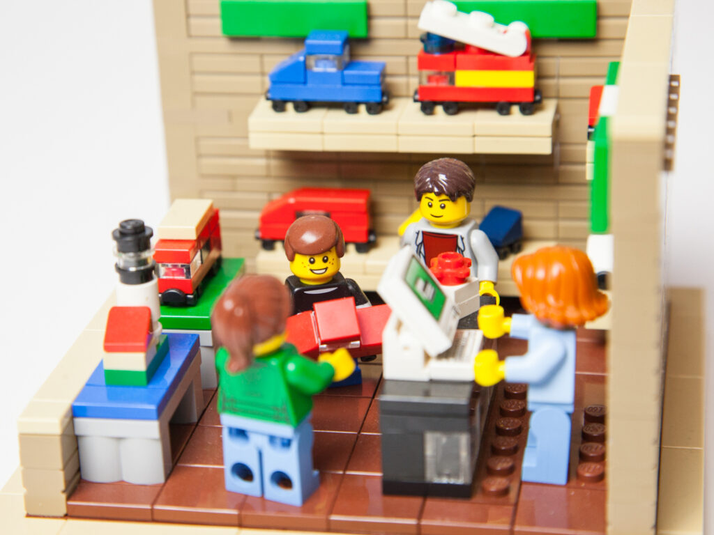 Gift shop custom Lego project by Door County Bricks
