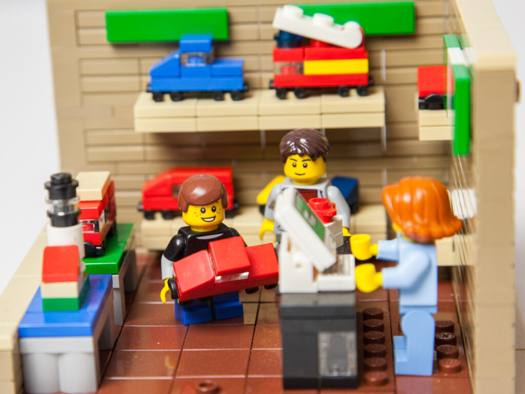 Gift shop custom Lego project by Door County Bricks