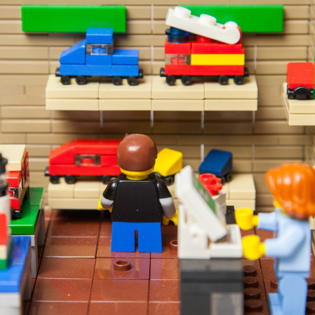 Gift shop custom Lego project by Door County Bricks