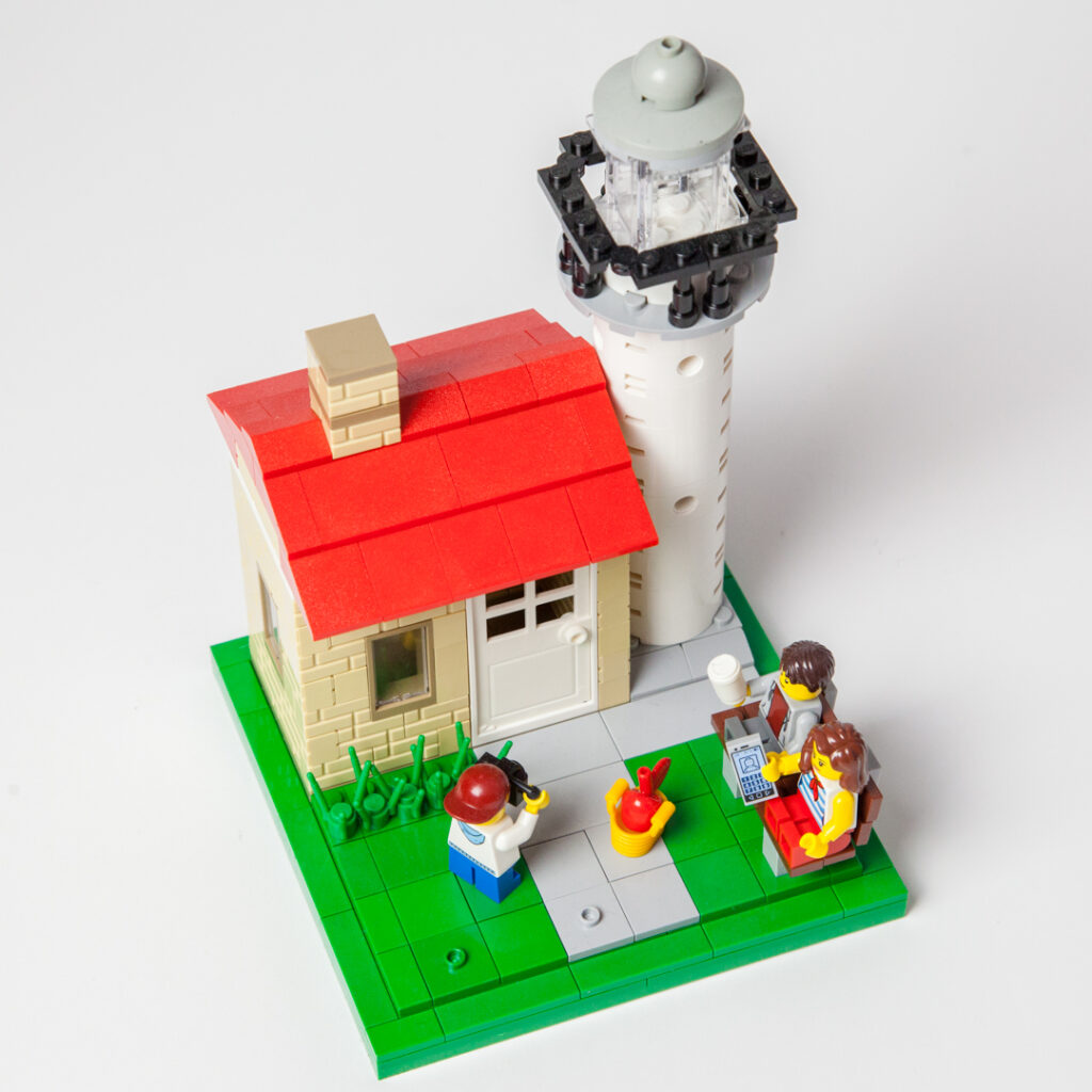 Cana Island Lighthouse Lego design by Door County Bricks