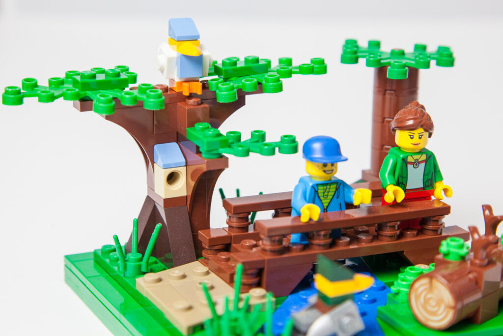 Newport State Park Lego hiking trail by Door County Bricks