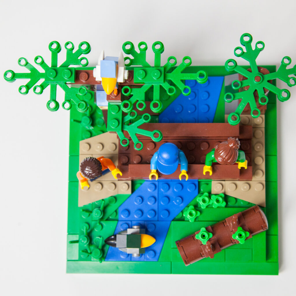 Newport State Park Lego hiking trail by Door County Bricks