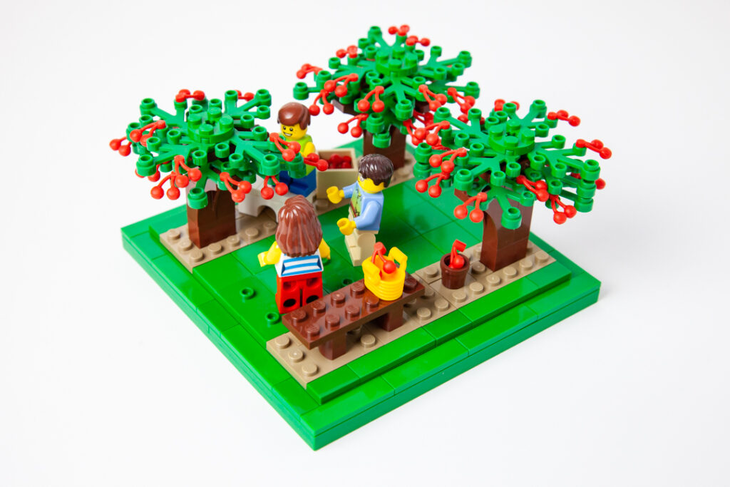 Cherry trees Lego photo by Door County Bricks