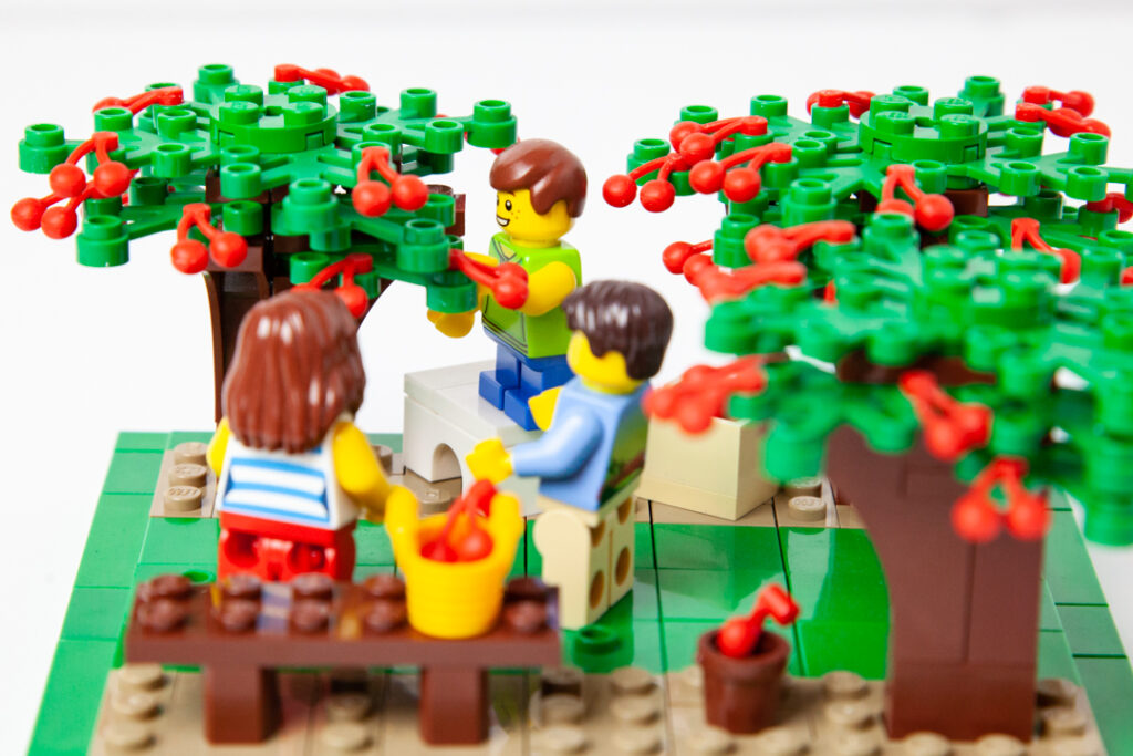 Cherry trees Lego photo by Door County Bricks