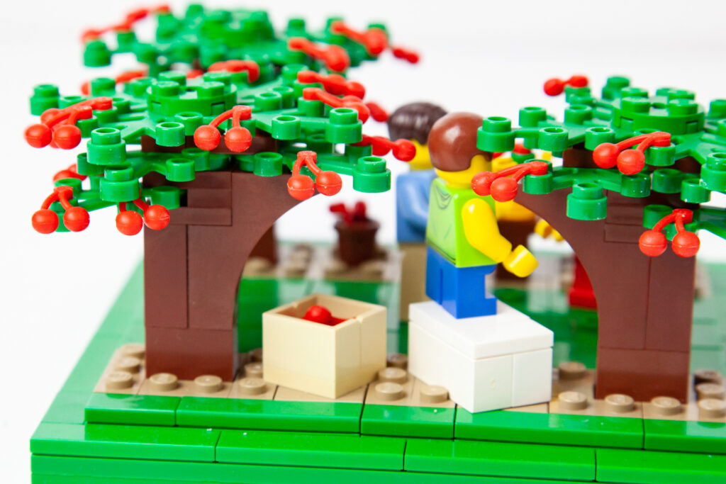 Cherry trees Lego photo by Door County Bricks