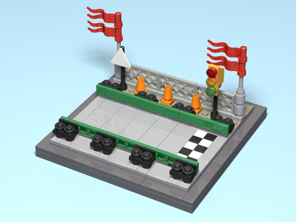 Go Kart Track custom Lego design by Door County Bricks
