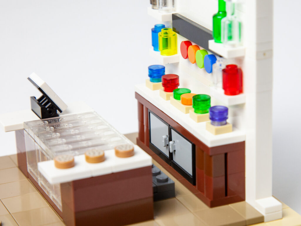 Cookie shop Lego project by Door County Bricks