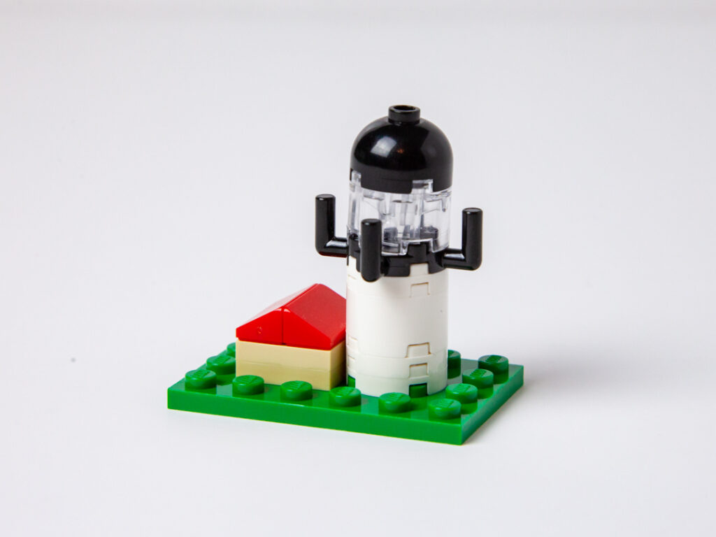 Mini Cana Island Lighthouse custom Lego kit by Door County Bricks