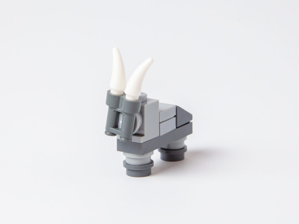 Mini Lego goat kit by Door County Bricks