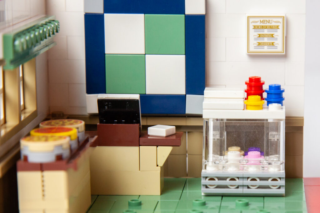 Joe Jo's Pizza custom Lego project by Door County Bricks