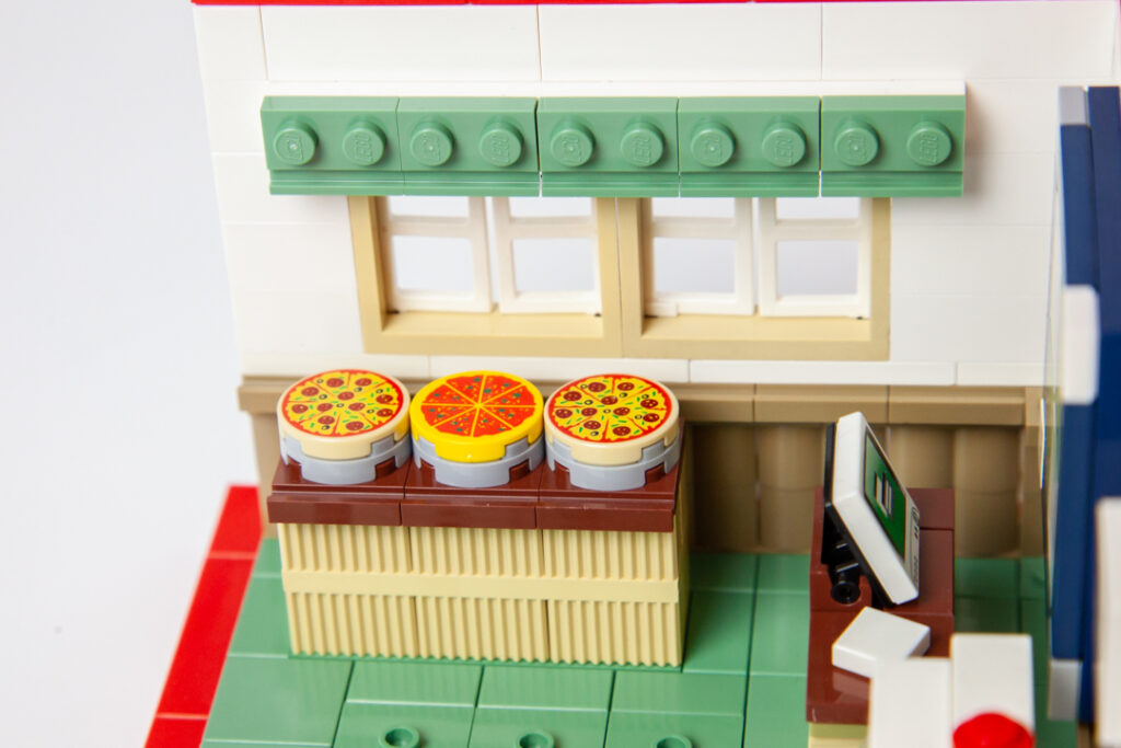 Joe Jo's Pizza custom Lego project by Door County Bricks