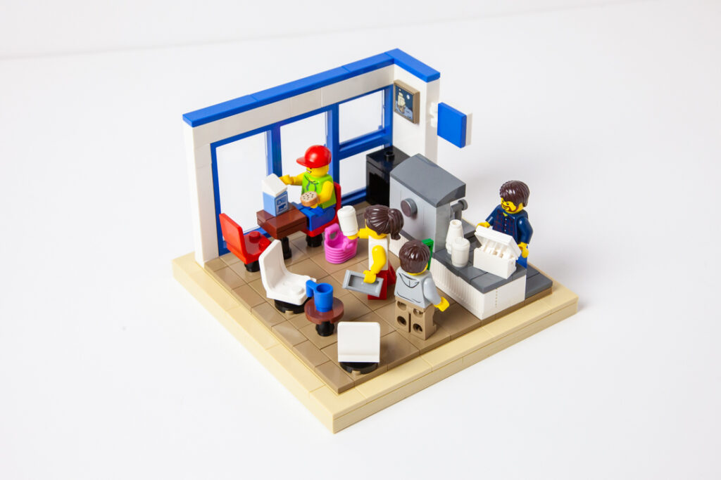 Blue Horse Beach Cafe Lego photo by Door County Bricks