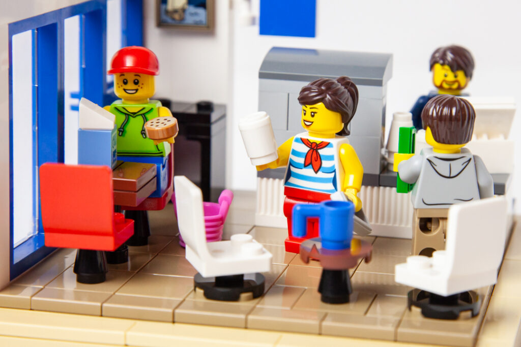 Blue Horse Beach Cafe Lego photo by Door County Bricks