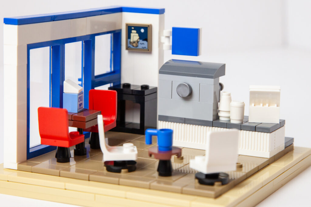 Blue Horse Beach Cafe Lego photo by Door County Bricks