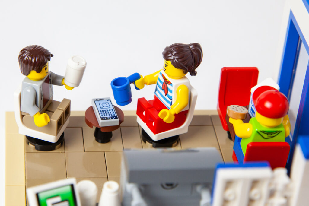 Blue Horse Beach Cafe Lego photo by Door County Bricks