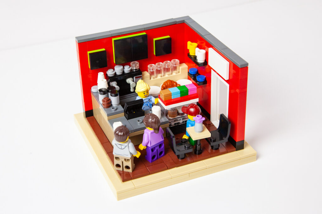 Kick Coffee custom Lego project by Door County Bricks