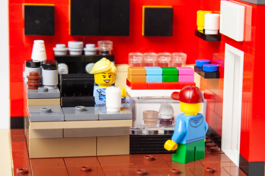 Kick Coffee custom Lego project by Door County Bricks
